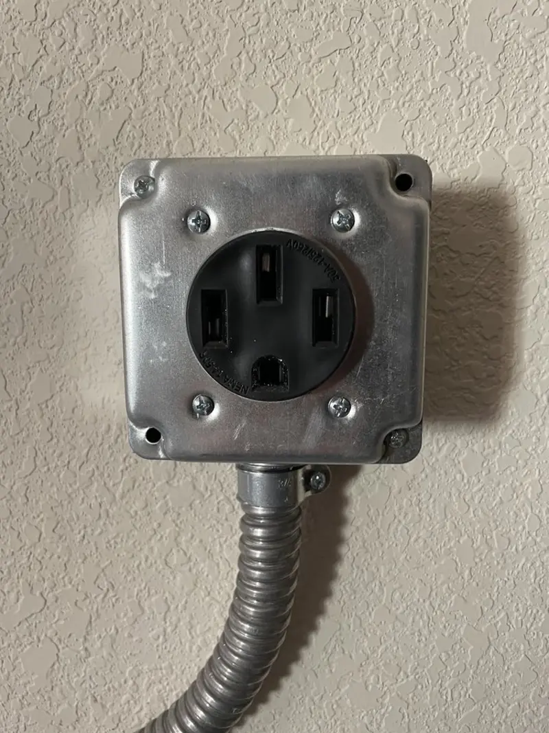 NEMA 14-50 outlet installed for Smart Home Electrical in Hopedale